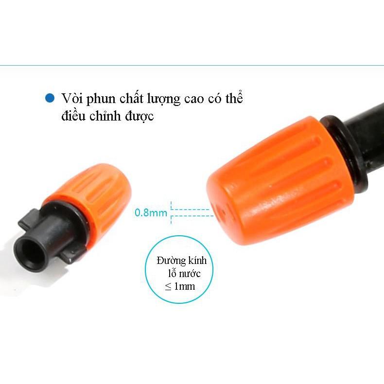 Combo 10/20 béc phun sương đơn cam kèm chân ren 21mm