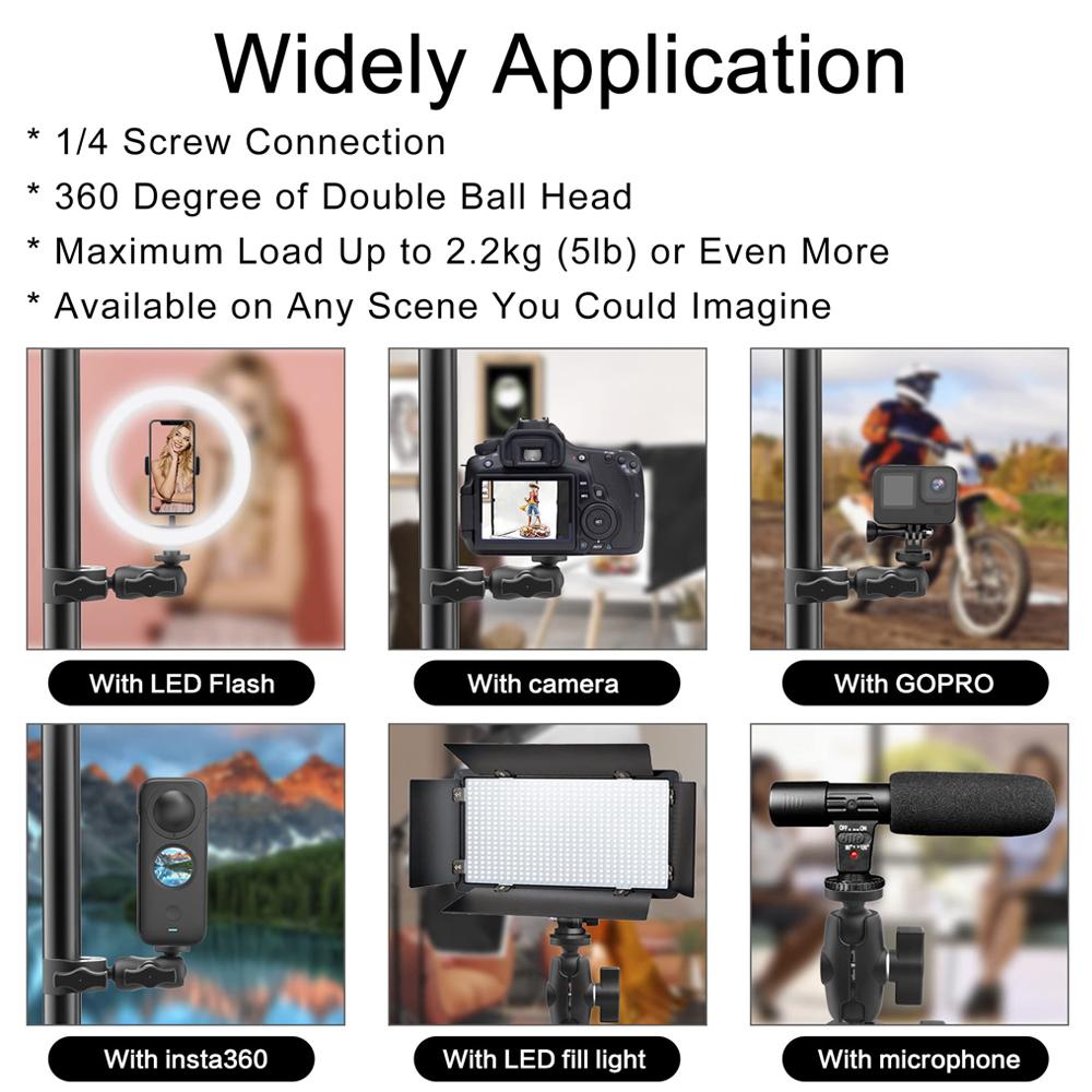 Hongdak cho Insta360 One x2 X3 Xe máy đôi xe đạp clip clip cho GoPro 11 10 9 Phụ kiện camera Selfie Bike Selfie