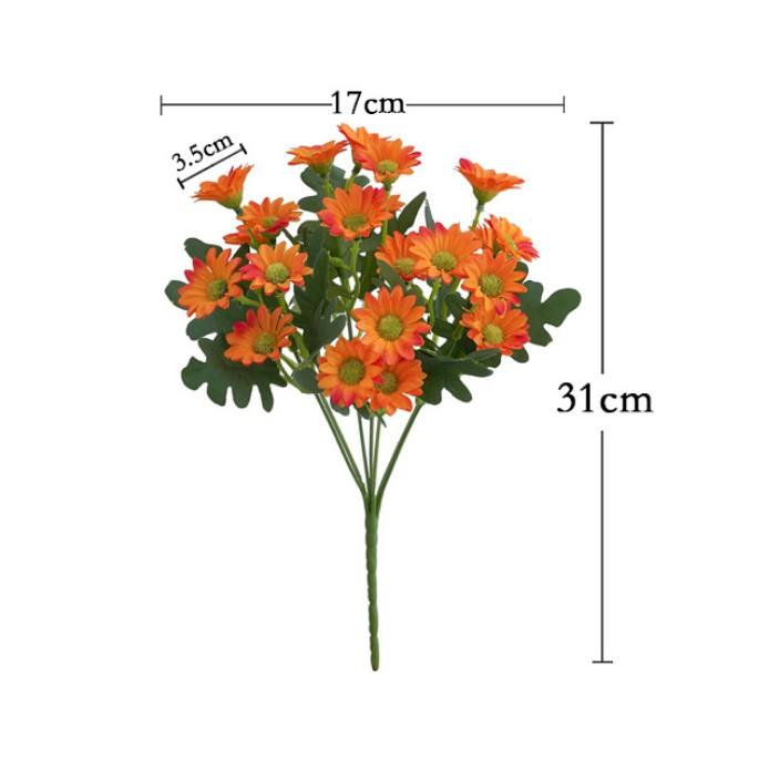 Hoa giả - Chùm Hoa Cúc 21 bông nhiều màu sắc cành dài 31cm loại đẹp như thật trang trí nhà cửa, decor