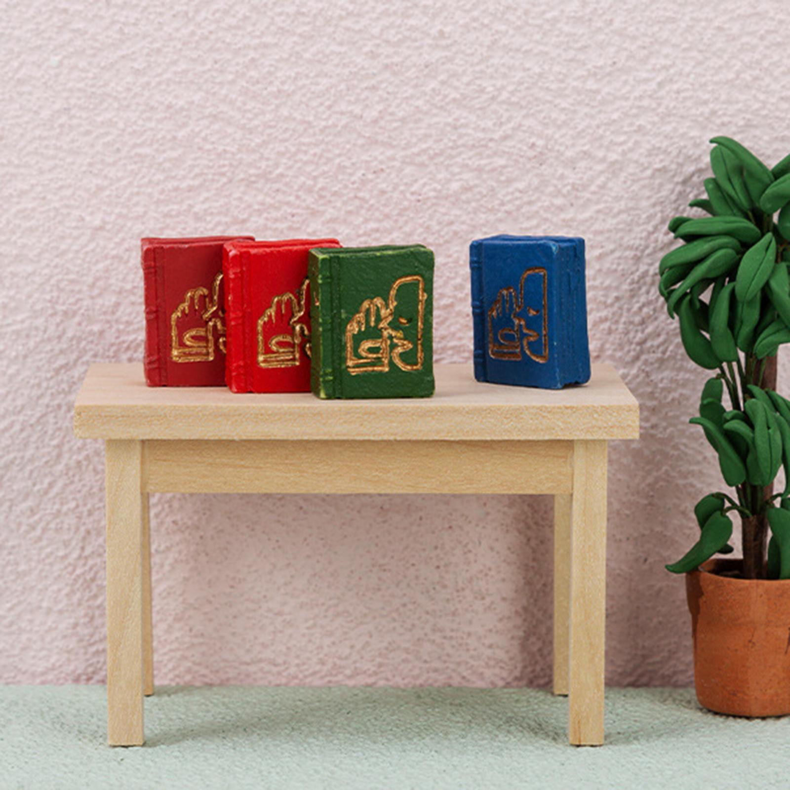 4Pcs mini Pocket Book Miniature Model for Landscape Decorations