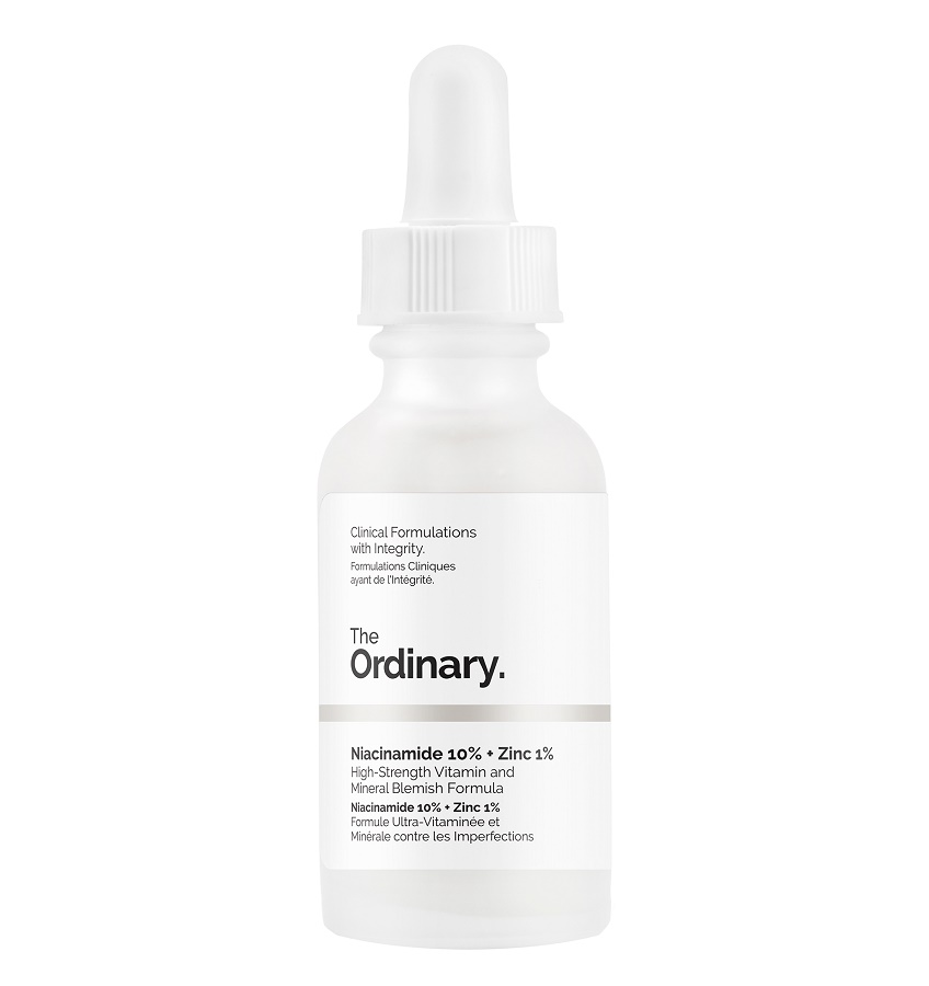 Tinh chất giảm mụn và vết thâm, se khít lỗ chân lông, trắng sáng da The Ordinary Niacinamide 10% + Zinc 1% (30ml) + Tặng 1 mặt nạ sủi bọt Su:m 37 Đen