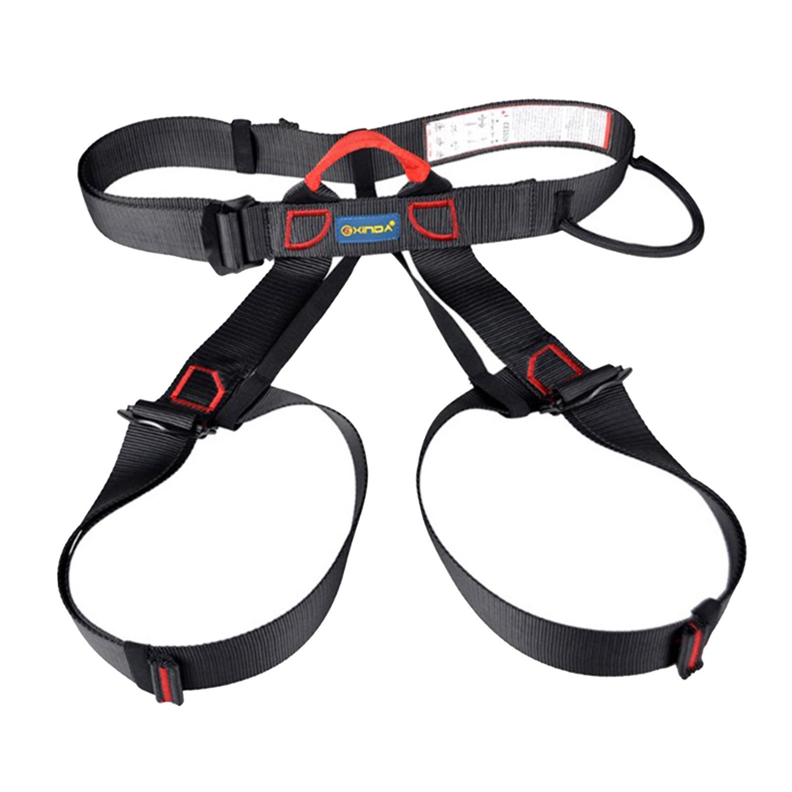 Climbing Harness Adjustable  Belt Wider Climbing Rappelling Black