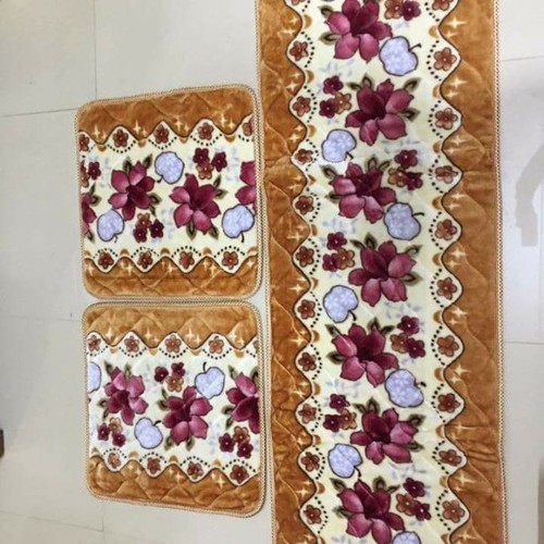 Đệm trải ghế hoa ghế dài 1m67 ×55cm, ghế đơn 55×55 cm Hình bông hồng 3D