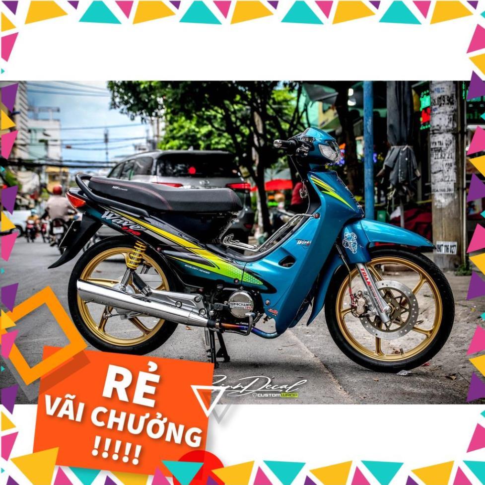Tem Rời Wave Nhỏ Mẫu 110 Xanh Đen Vàng