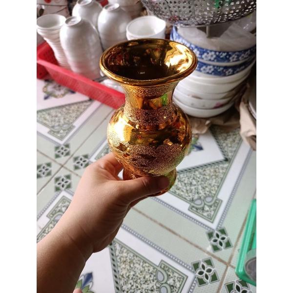 Bình bông, lọ hoa kim sa cao 15.5cm