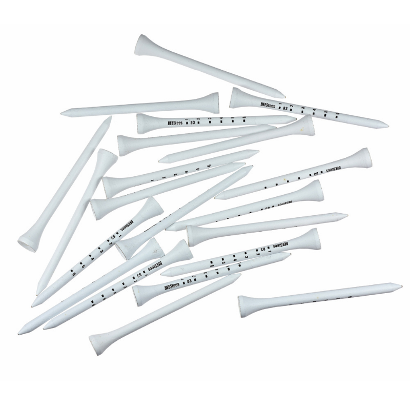 50PCS 83mm GOOLT TEES Hệ thống chuyên nghiệp Sọc bằng gỗ sọc kỹ thuật số Golf Tees Phụ kiện Huấn luyện Golf Màu sắc: Trắng