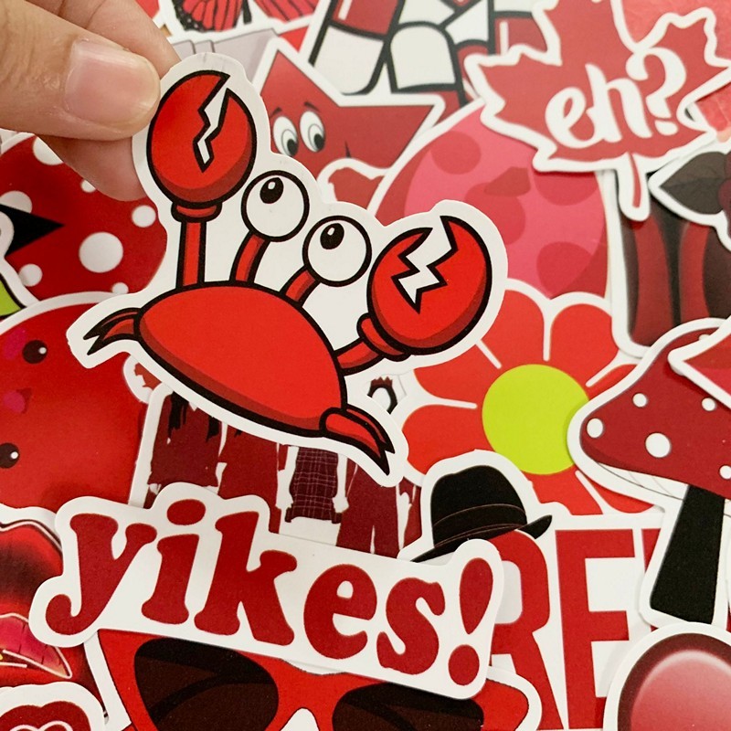 Bộ 50 miếng Sticker hình dán Red Stub