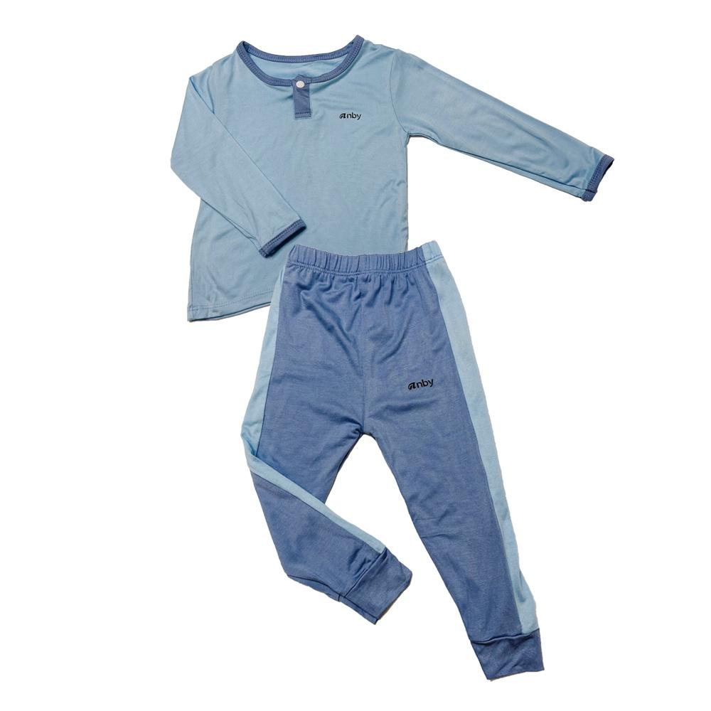 Bộ quần áo dài tay trẻ em ANBY cho bé trai và gái từ 1 đến 5 tuổi cổ trụ thun lạnh