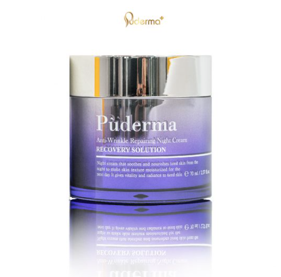 Bộ Kem Dưỡng Trắng Da Ngày và Đêm Puderma: Nâng Cơ, Chống chảy xệ, Giảm nếp nhăn, bật tone trang điểm.