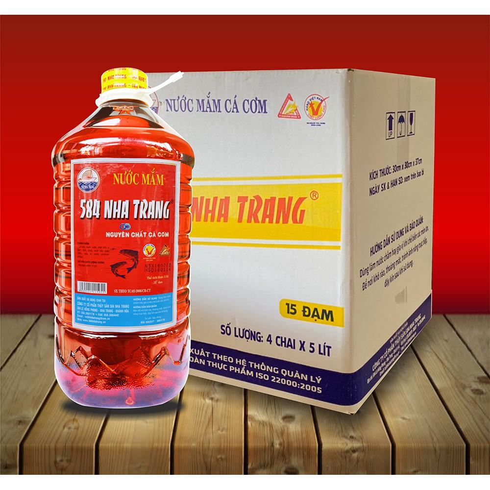 Chai 5 Lít Nước mắm Cá cơm 15 độ đạm - 584 Nha Trang, Nước mắm Truyền Thống, Date mới nhất