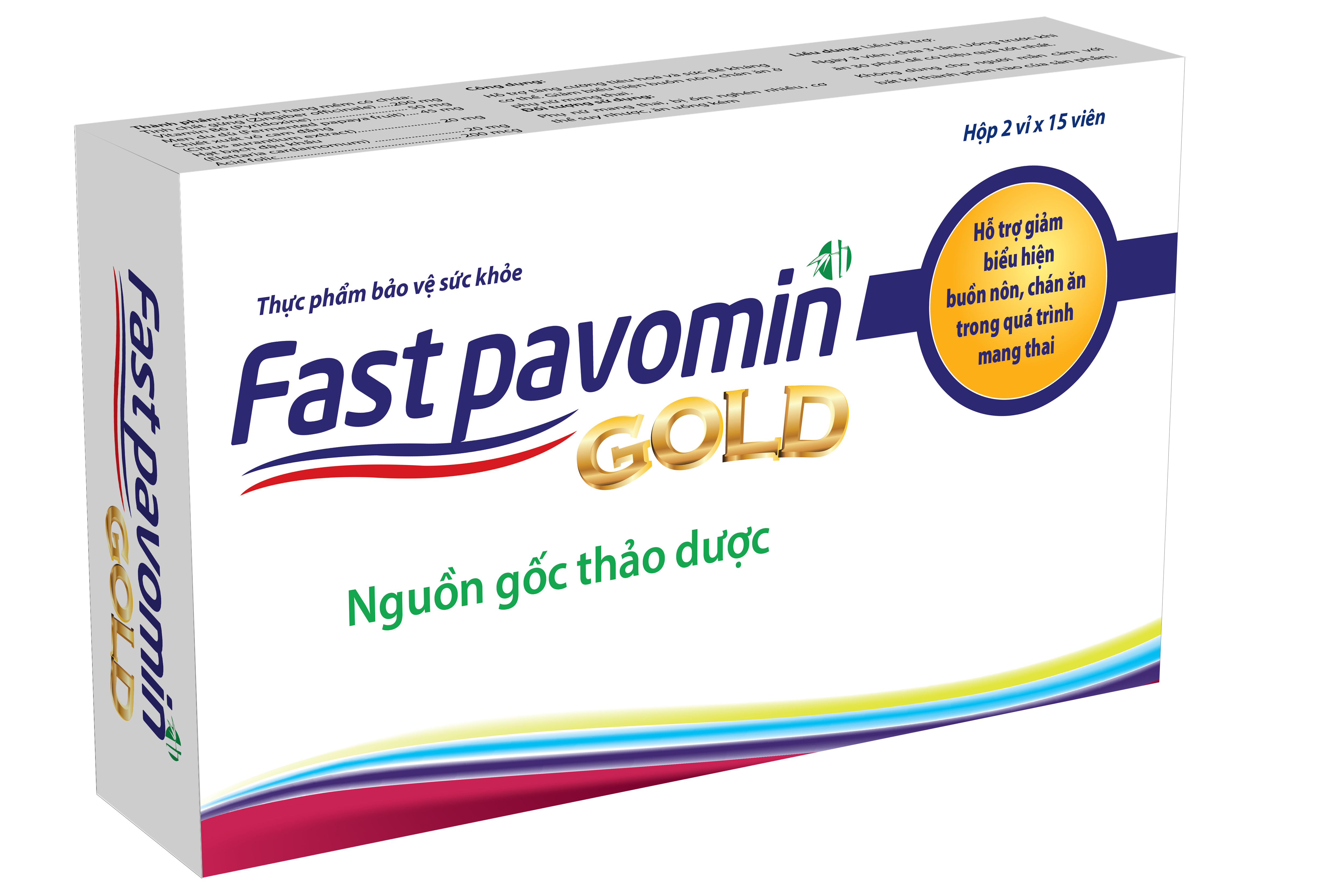 Giảm Ốm Nghén Ở Phụ Nữ Có Thai - Fast Pavomin Gold - Viên Uống Giảm Buồn Nôn, Chán Ăn, Hỗ Trợ Tiêu Hóa, Tăng Cường Miễn Dịch Ở Phụ Nữ Có Thai