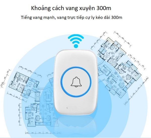 Chuông đôi thông minh màu sắc trang nhã, kiểu dáng sang trọng không dùng pin cao cấp M10