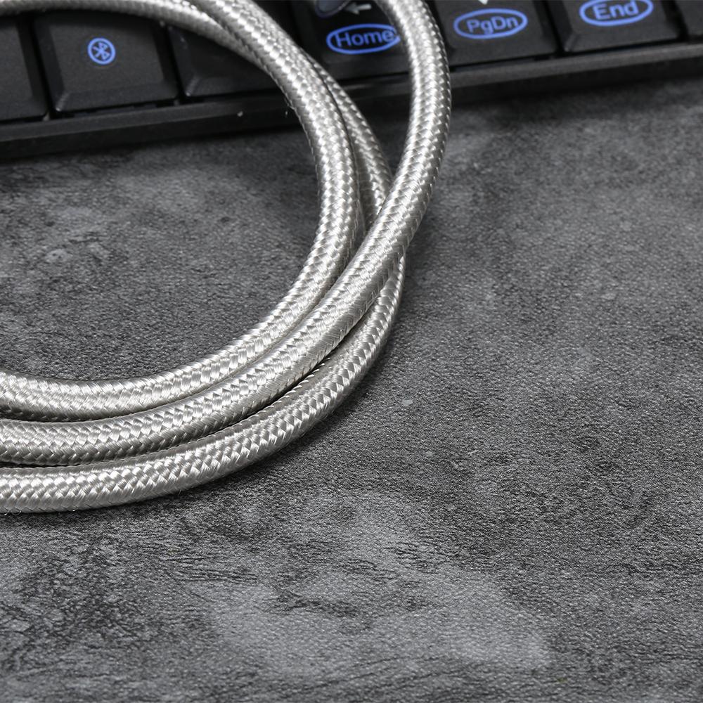 3 in 1 Charging Cable Data Cable 2.4A with Micro USB/Type-c Replacement for iPhone Xiaomi Huawei Samsung Nylon Braided