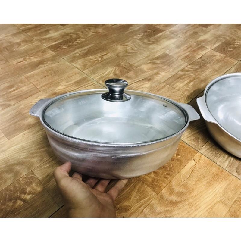 Nồi thố gang doa bóng cỡ lớn nấu lẩu, kho thịt cá đk 30,32cm