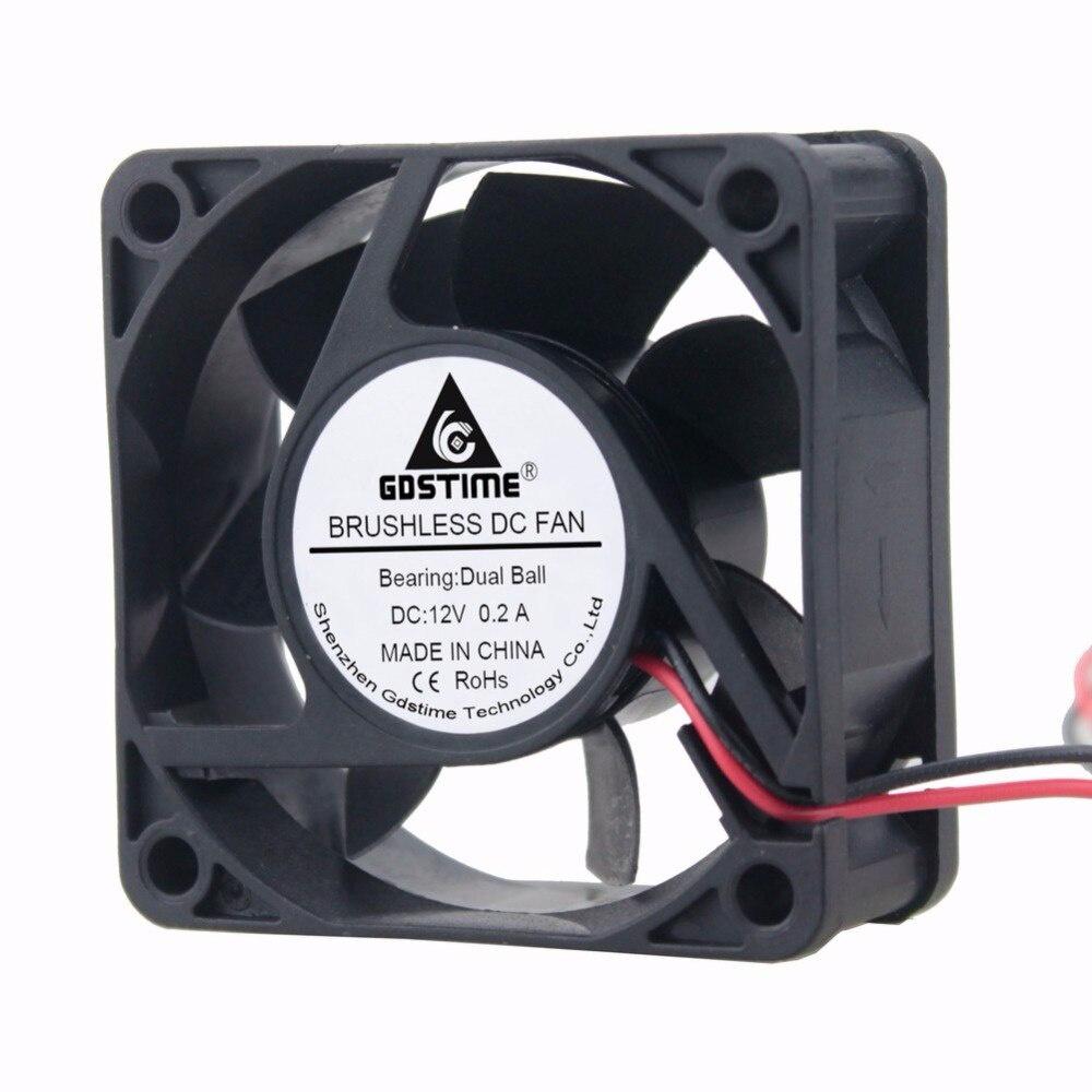 Gdstime 1 Piece Two Balls Bearing 60mm x 11mm DC 11V 1Pin Cooling Fan 60x60x11mm 6011 6cm Cpmputer Case CPU Brushless Cooler