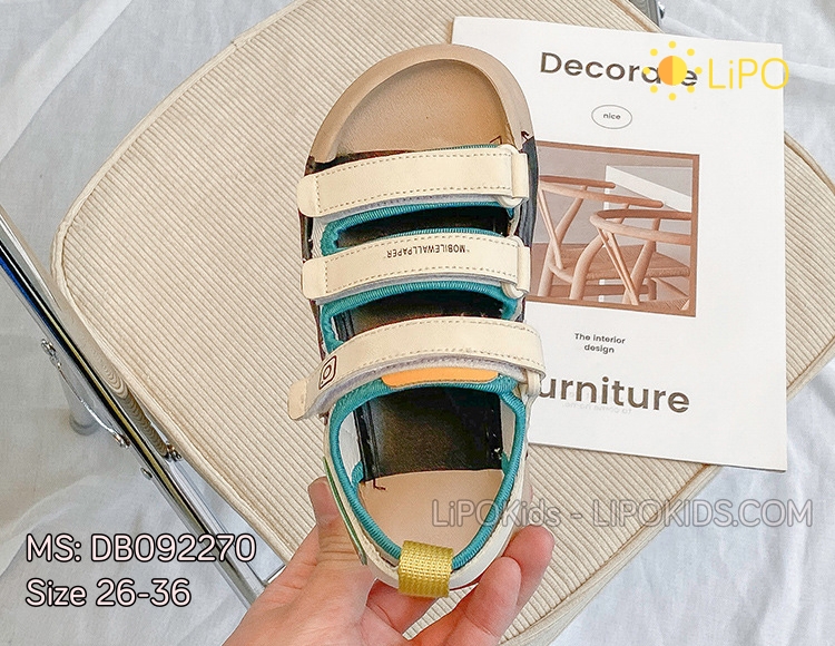 Giày sandal bé trai siêu nhẹ đế mềm Xăng đan cho bé Dép quai hậu trẻ em  size 26 - 36 DB092