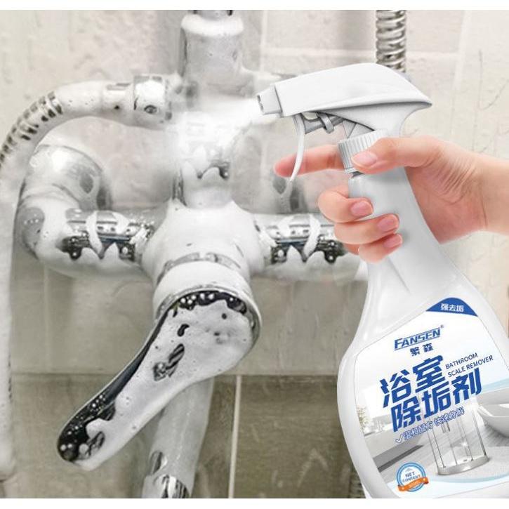 Chai Xịt Tẩy Cặn Bẩn Trên Bồn Rửa Sứ Gạch Men Vách Nhà Tắm Siêu Sạch Chai 500ml Hiệu Fansen