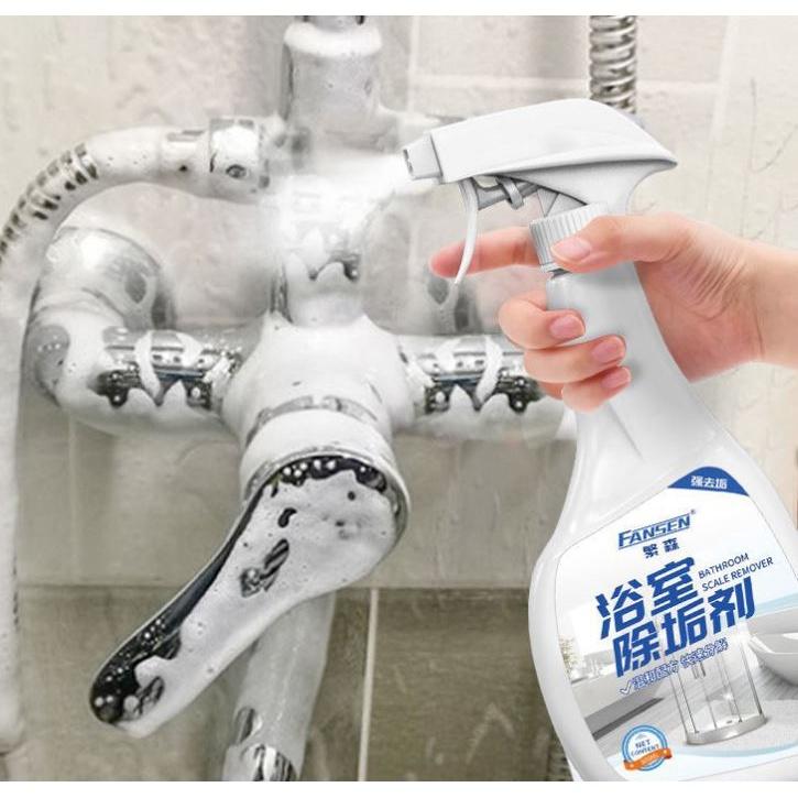 Chai Xịt Tẩy Cặn Bẩn Trên Bồn Rửa Sứ Gạch Men Vách Nhà Tắm Siêu Sạch Chai 500ml Hiệu Fansen