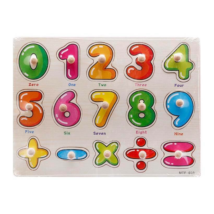 Đồ chơi thông minh - an toàn cho bé - combo 5 bảng núm gỗ nhiều chủ đề - mẫu ngẫu nhiên MK00166