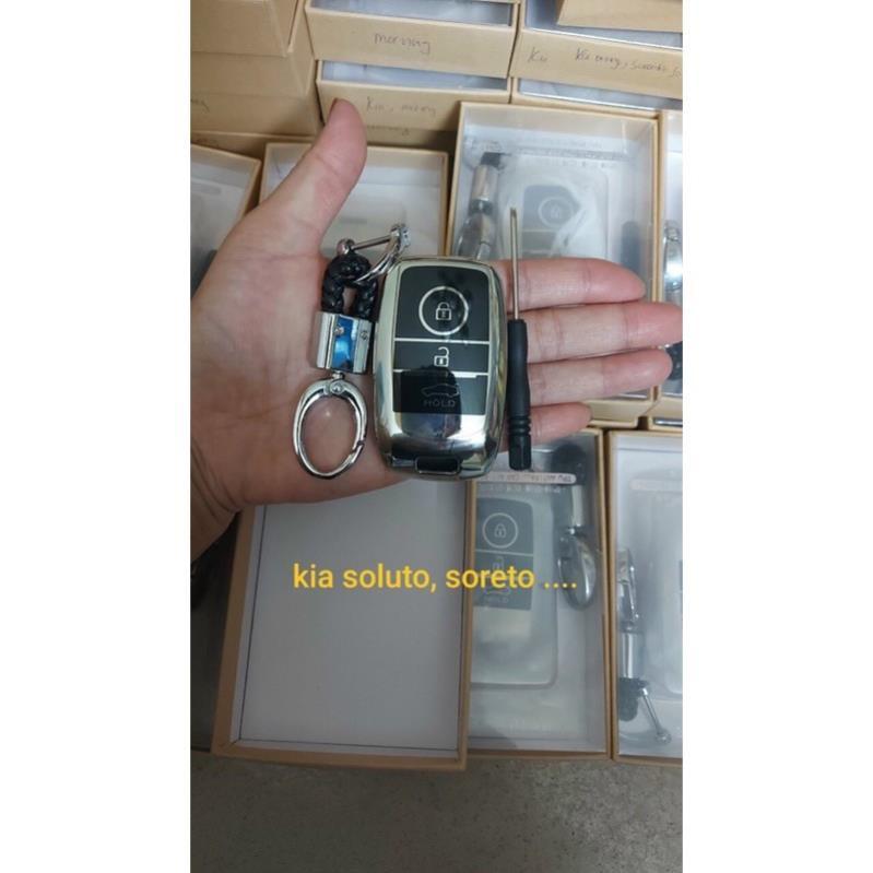Bao da chìa khoá ô tô silicon mạ crom đủ hãng xe