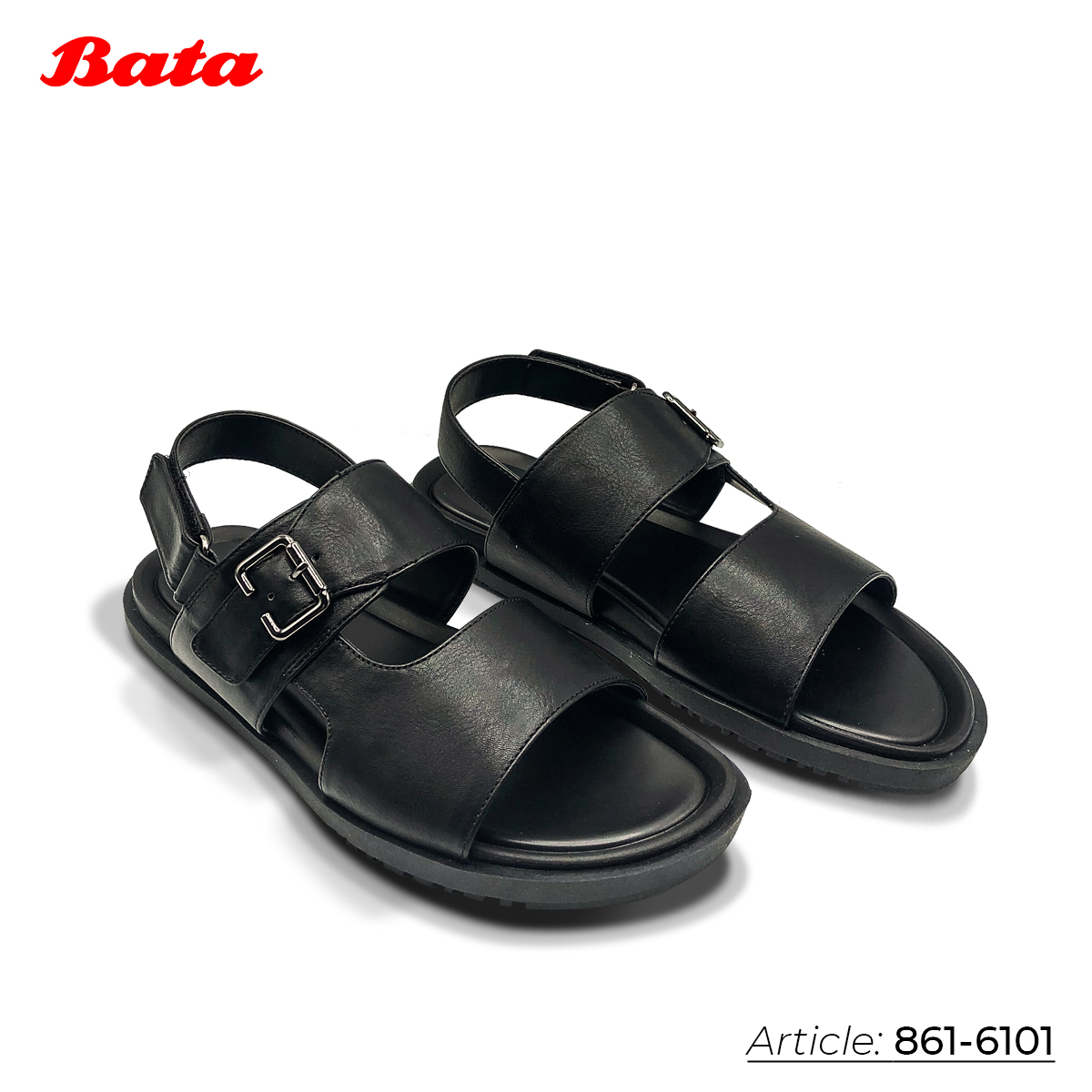 Sandal nam màu đen Thương hiệu Bata 861-6101