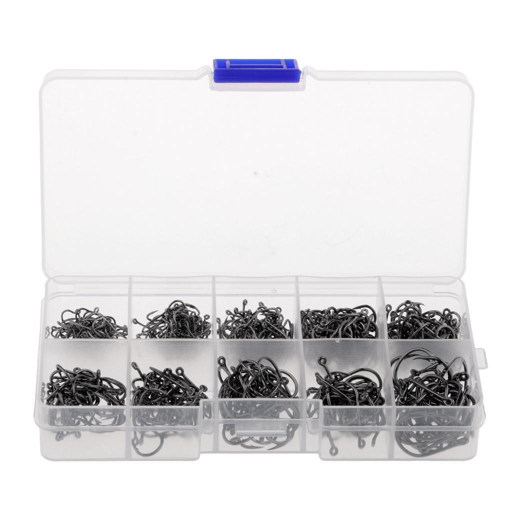 500pcs High Carbon Steel Circle Hooks Strong Fishhook