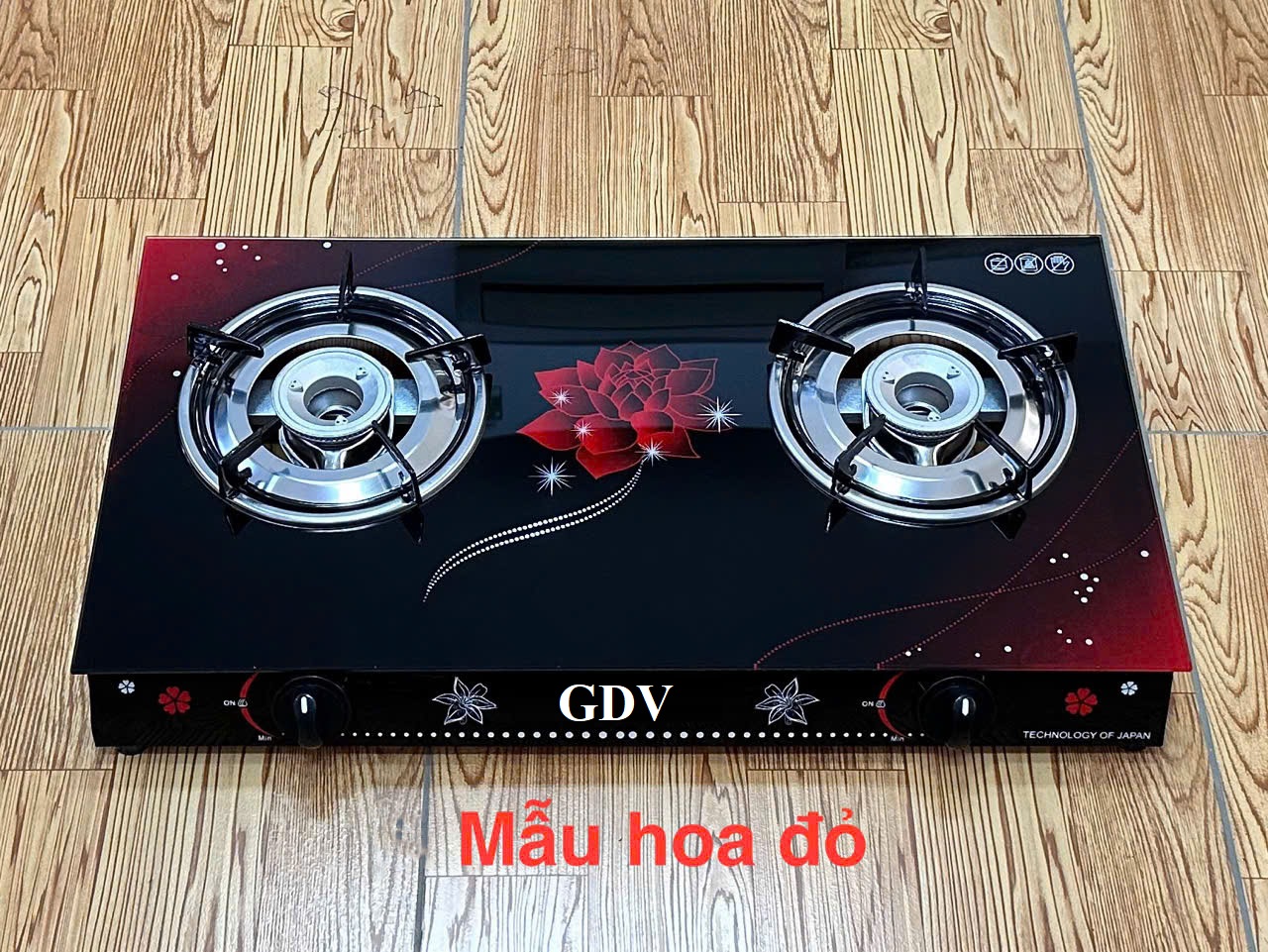 Combo Bếp Gas Đôi Dương Kính GDV Kèm Van Dây - Màu Ngẫu Nhiên - Hàng Chính Hãng