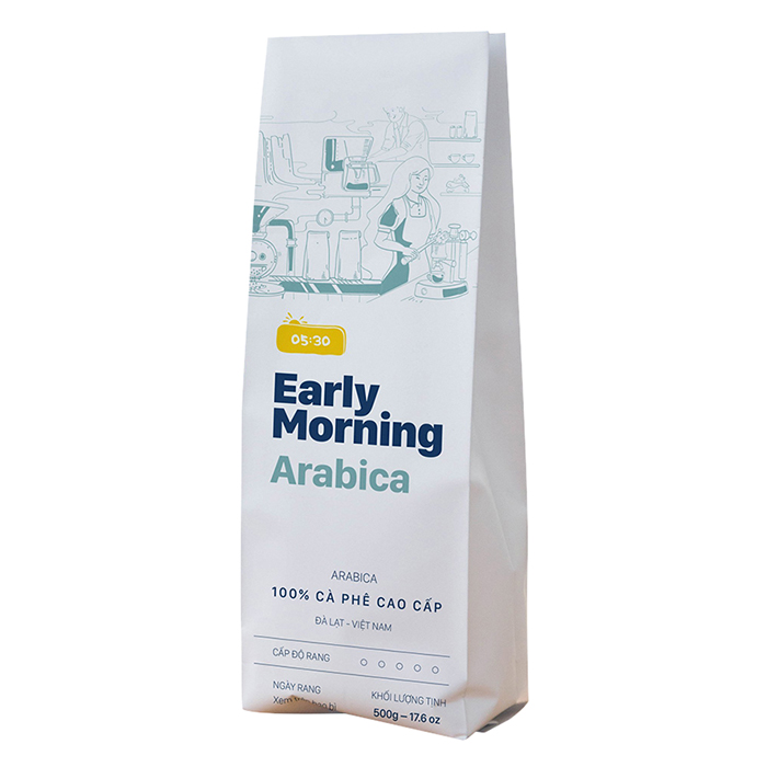 Cà Phê Nguyên Hạt Cao Cấp Early Morning - Arabica (500G)