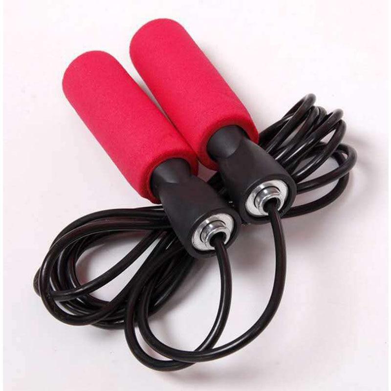 Tốc độ bỏ qua dây thừng thể thao unisex sinh viên tập thể dục nhảy dây nhựa nhảy bằng dây thừng cầm dây mang tay cầm nhảy dây PVC Màu sắc: màu đen