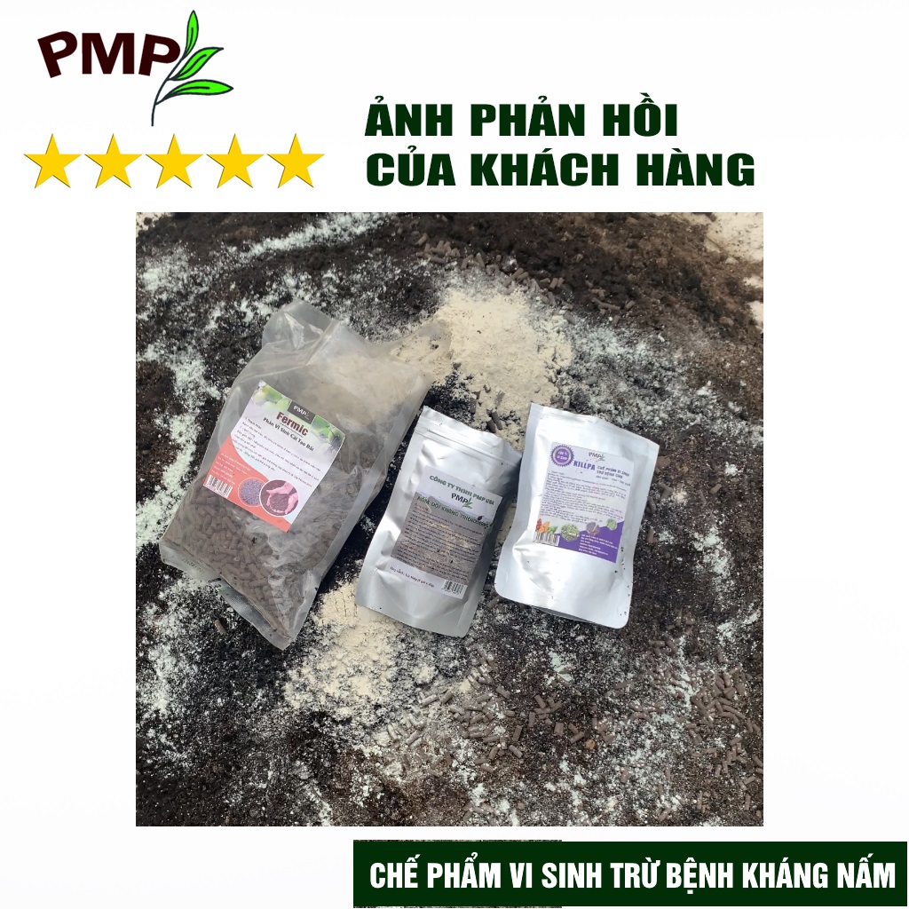 Combo chế phẩm vi sinh trừ bệnh, trừ sâu PMP cho rau sạch, hoa, cây cảnh