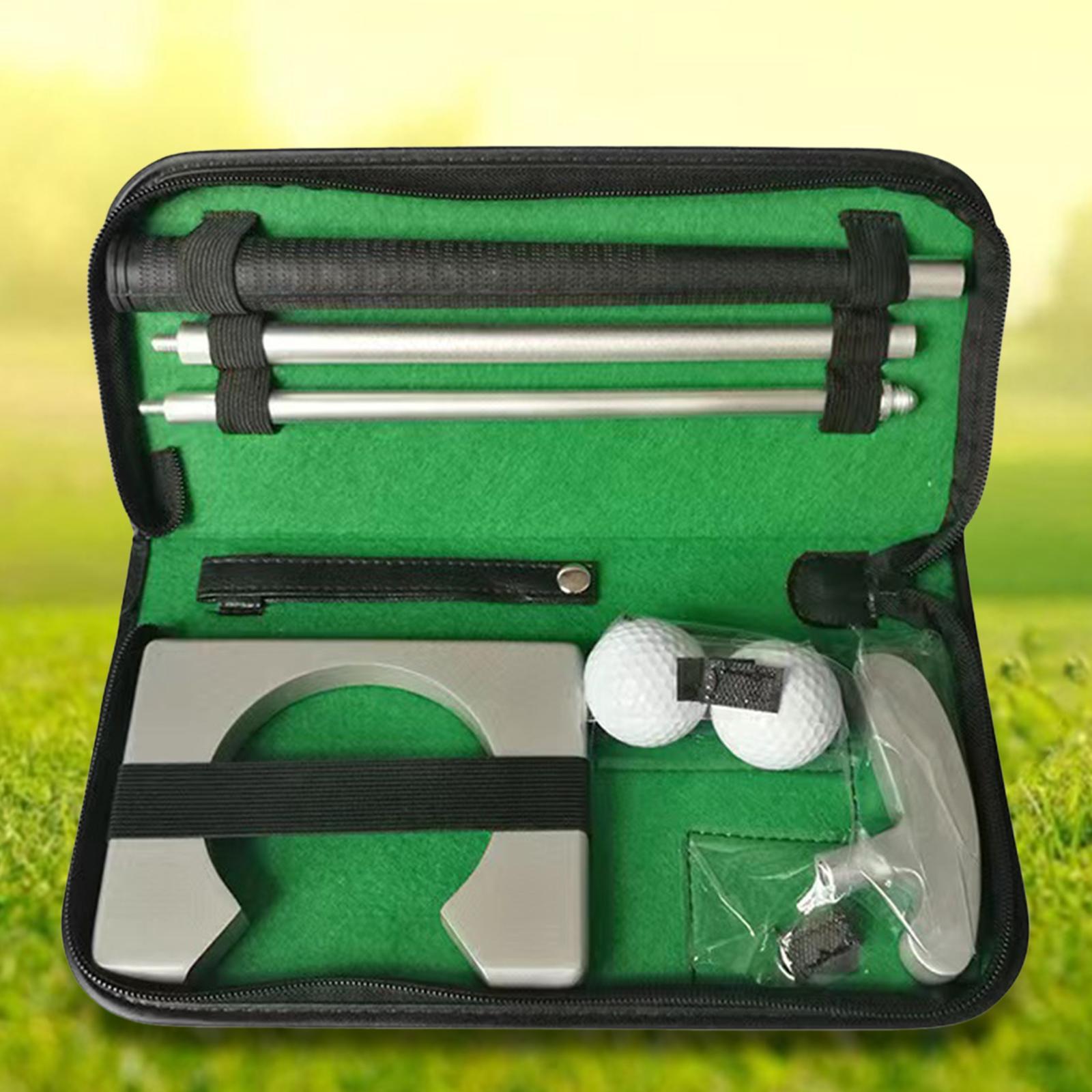 Golf Putter Set Bag, Golf Putting Set Carrying Protective Golf Clubs Putters Carrier Travel Tote Bag PU Leather Pouch for Home Outdoor Sports