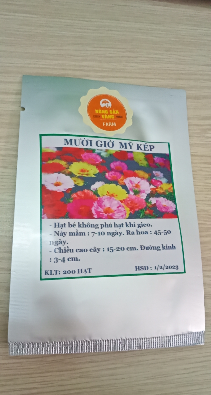 Hạt giống Hoa Mười Giờ Mỹ Nhiều Màu - Nông Sản Vàng