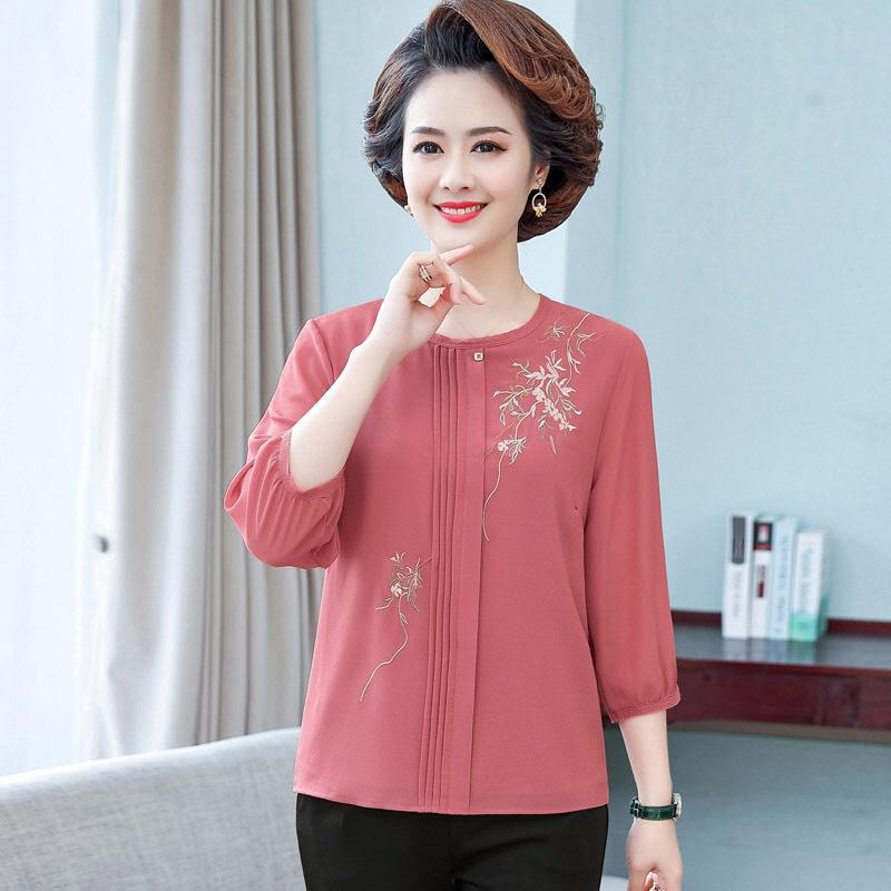 Áo Trung Niên Cổ Tàu Thời Trang Cho Mẹ Và Bà Phong Cách Sang Trọng Lịch Sự, Có Big Size