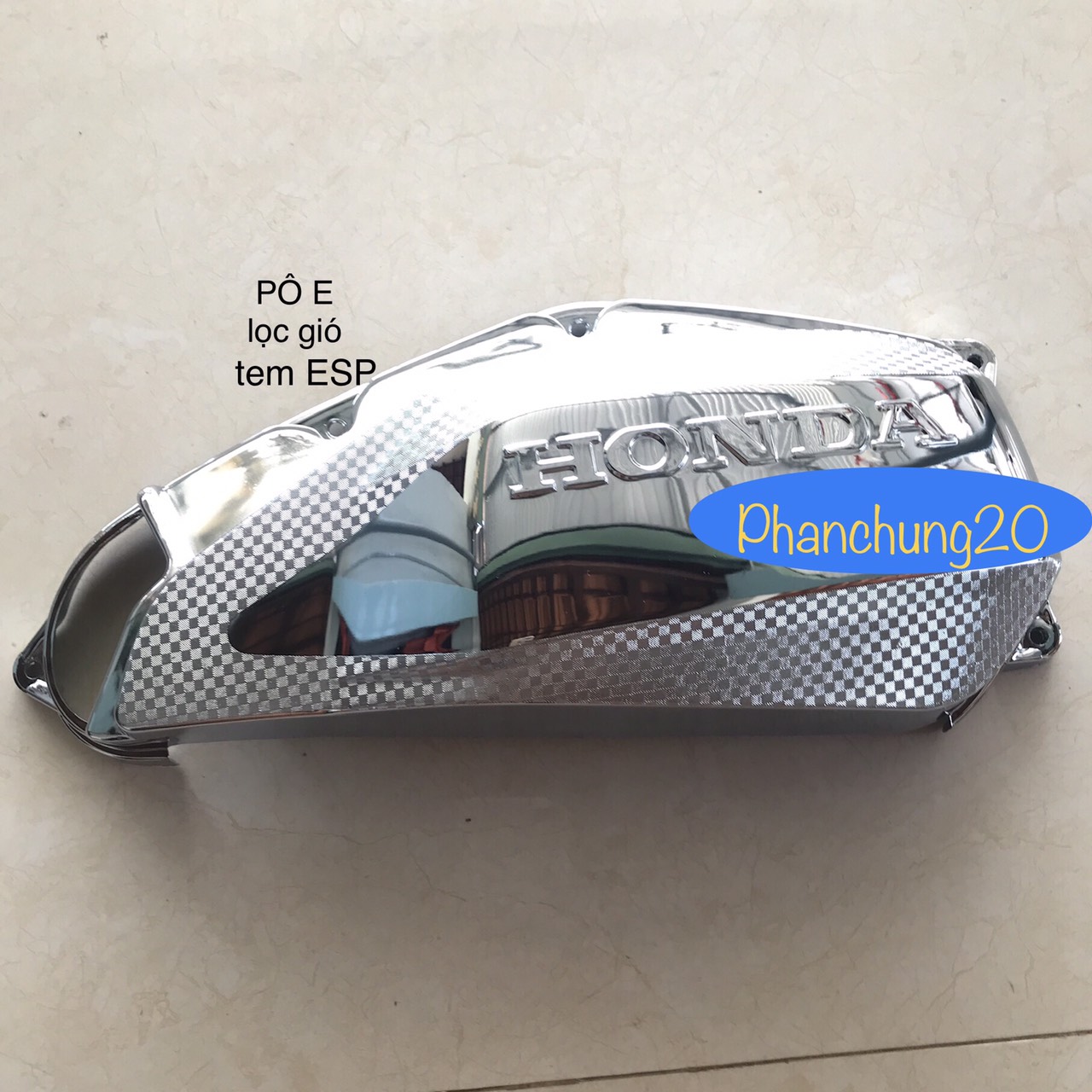 ỐP BẦU E , LỌC GIÓ DÙNG CHO ĐỜI XE AB 2016 2017 2018 2019 CROM