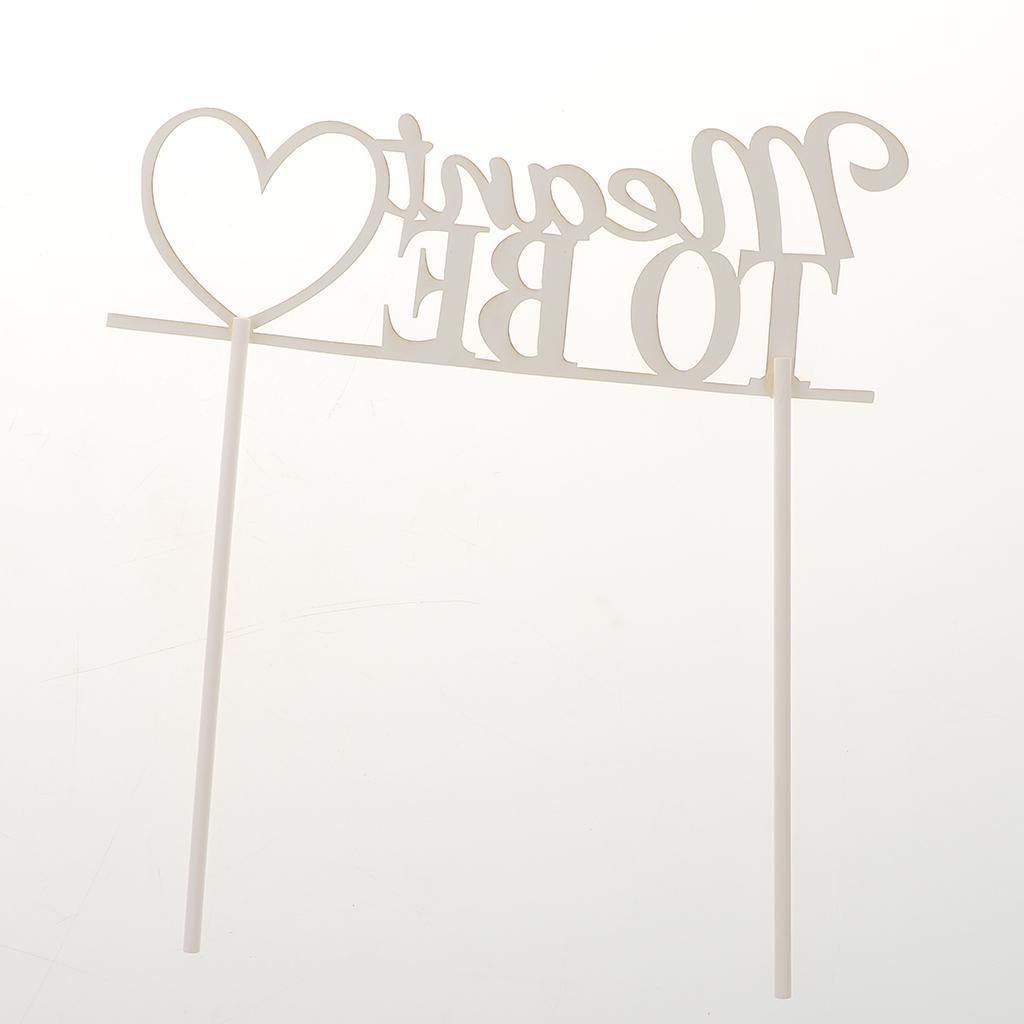 Glitter Paper Meant to Be Heart Cake Topper Wedding Party Cake Decor