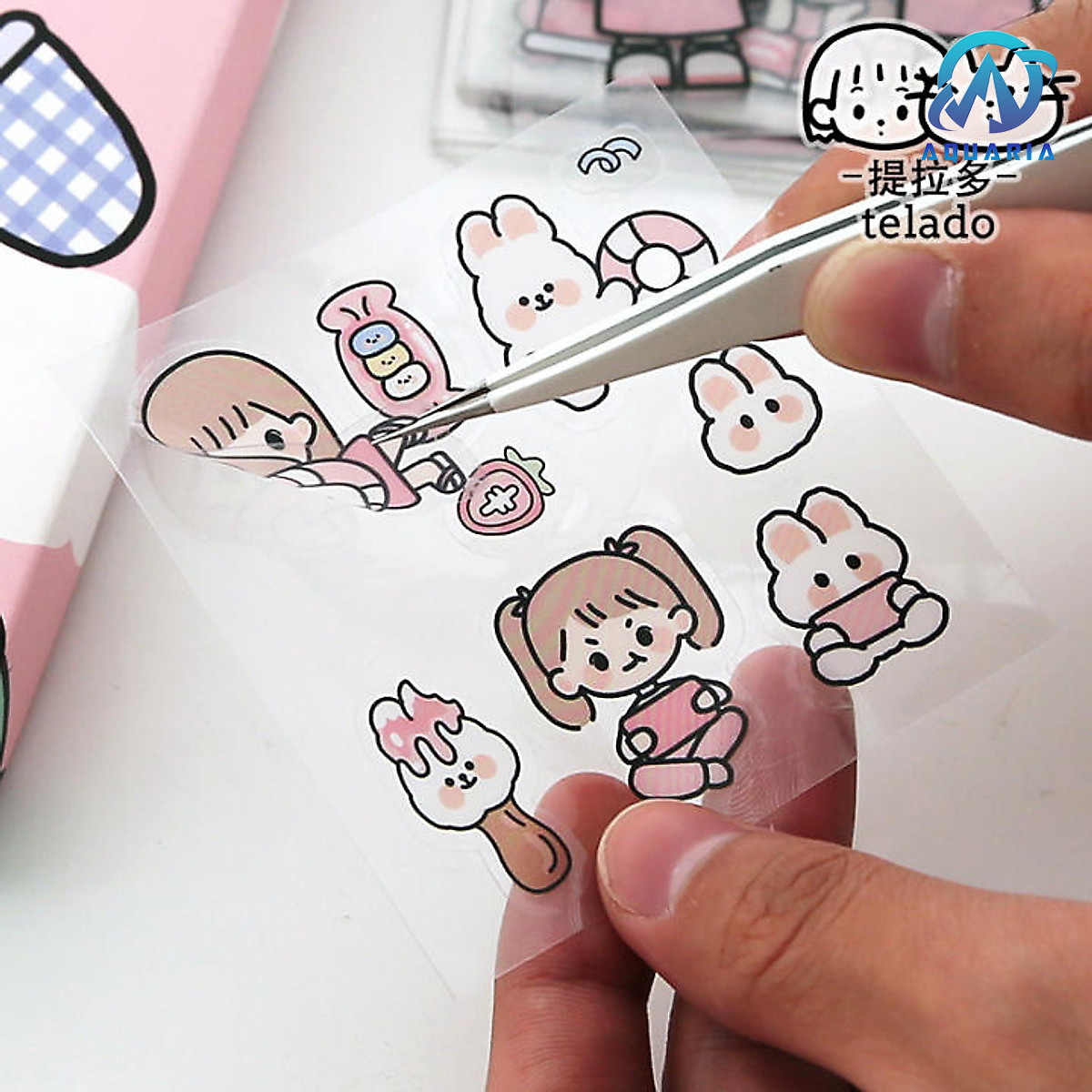 Set 100 Tấm Sticker Xinh Dễ Thương Hình Dán Cute Stickers Trang Trí Sổ Tay Dán Mũ Bảo Hiểm Điện Thoại Siêu Dễ Thương - Giao Mẫu Màu Ngẫu Nhiên
