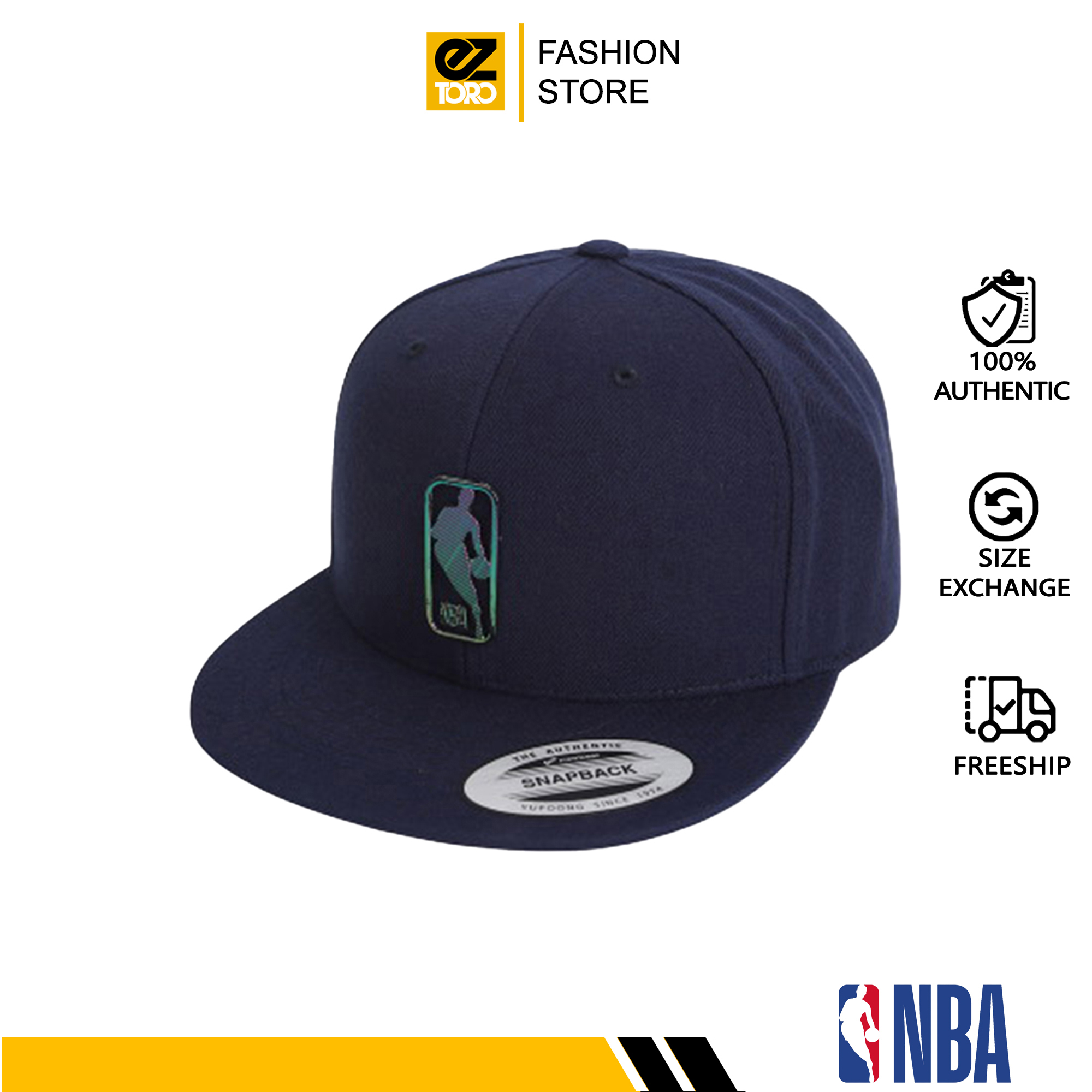 Mũ NBA Holographic Logoman Patch HYFLAT CAP - Nón lưỡi trai thời trang cho nam, nữ, unisex