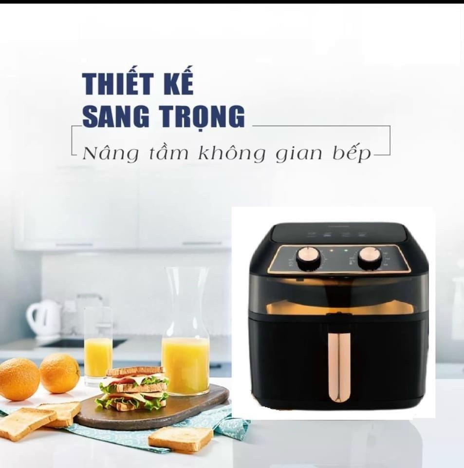 Nồi Chiên Không Dầu NINE SHIELD KB-8001M - Dung Tích Lớn 10 Lít - Chế Độ Đảo Tự Động - Công Nghệ Làm Nóng Đối Lưu