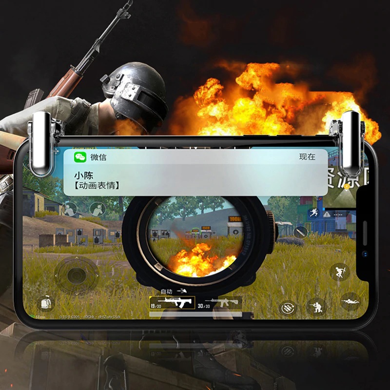 Bộ gamepad nút hỗ trợ chơi game PUBG Mini FIVE cho điện thoại máy tính bảng - Hàng nhập khẩu