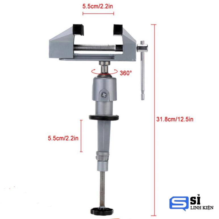 Ê tô kẹp bàn có mâm xoay 360 đ̣ộ