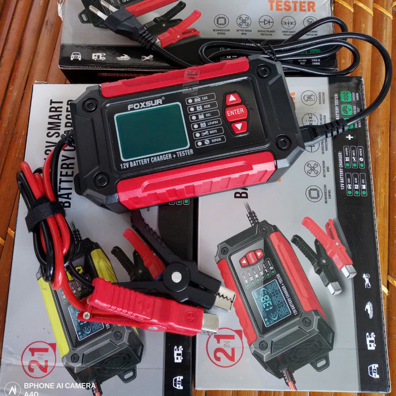 Công Nghệ Nhật Bản Thông Minh : Bộ Sạc Và Test Kiểm Tra Bình Ắc Quy FOXSUR 12V 3AH-100AH 2IN1