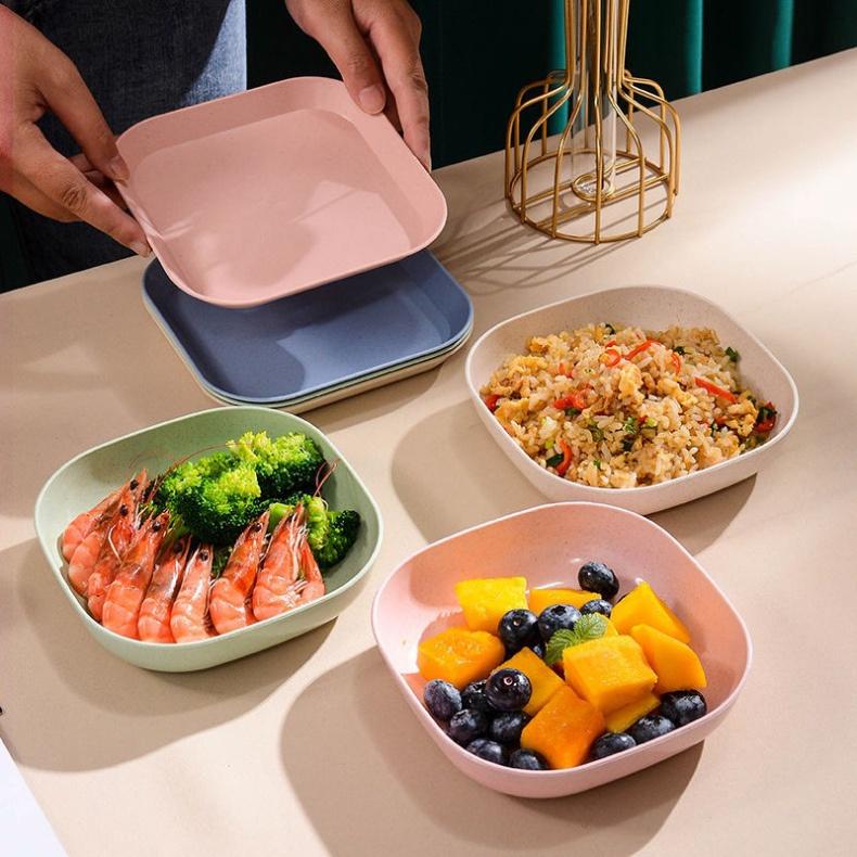 Set 8 Đĩa Lúa Mạch Màu Pastel0