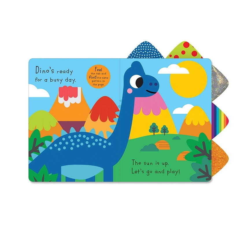 Đồ Chơi Tương Tác Với Vải Dành Cho Trẻ Dino’s Busy B00k – Touch and Explore Board B00k