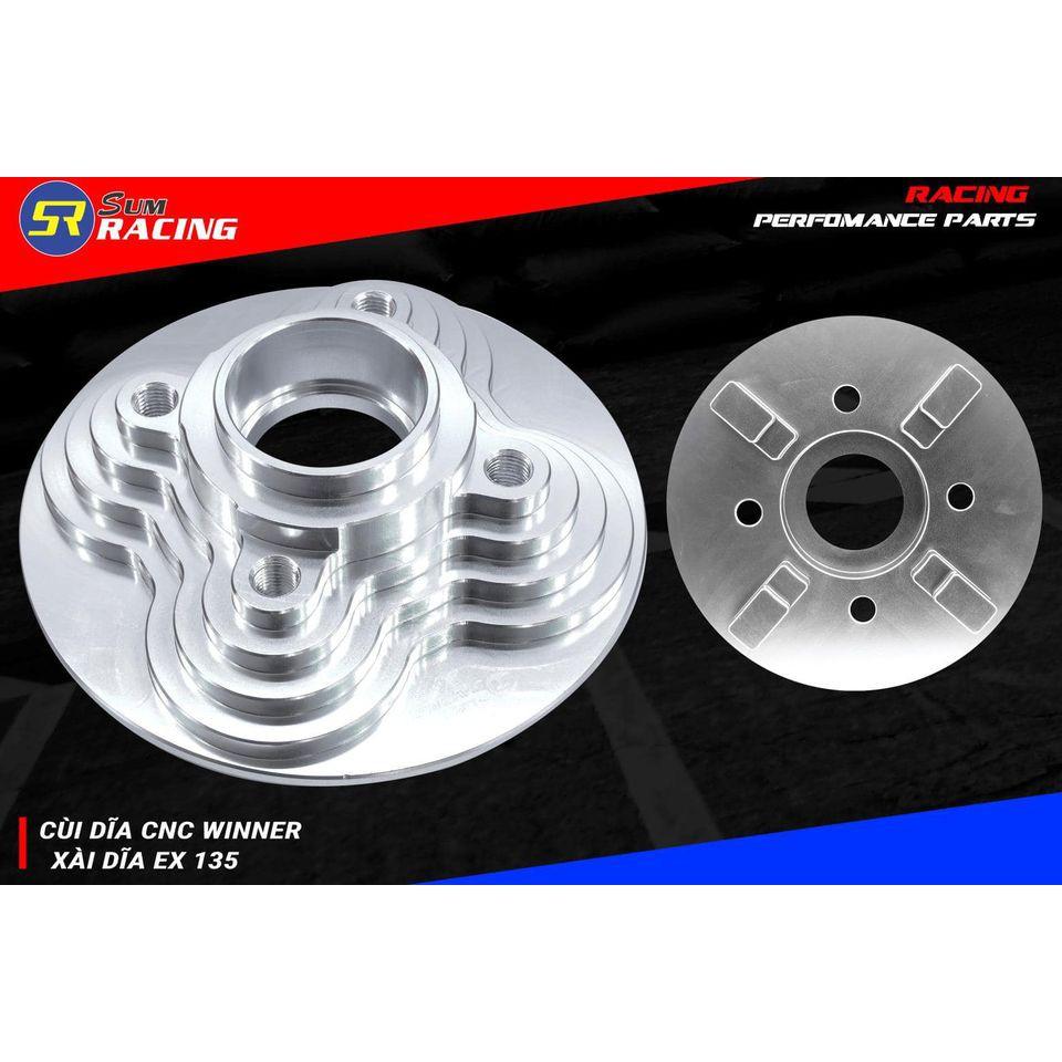 Cùi Dĩa Tải Sum Racing Nhôm CNC Nguyên Khối Gắn Winner, Sonic, Exciter 150