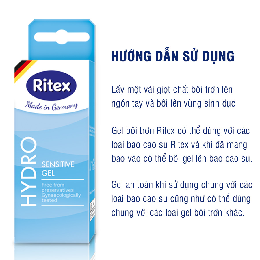 GEL BÔI TRƠN GỐC NƯỚC - HYDRO (TUÝP 50ML) JN-RITEX-HYDRO