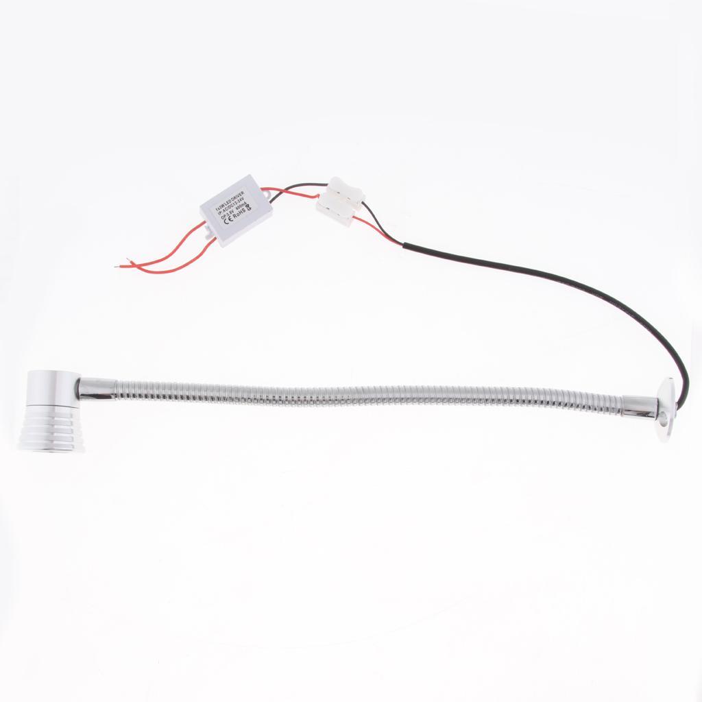 Gooseneck LED Map Light Reading Chart Light - White Light for Car, Truck, Boat, RV