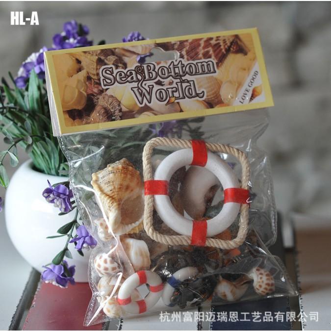 HN * Túi combo các loại vỏ ốc, charm phong cách Địa Trung Hải giúp bạn trang trí tiểu cảnh, bonsai, móc chìa khóa, DIY