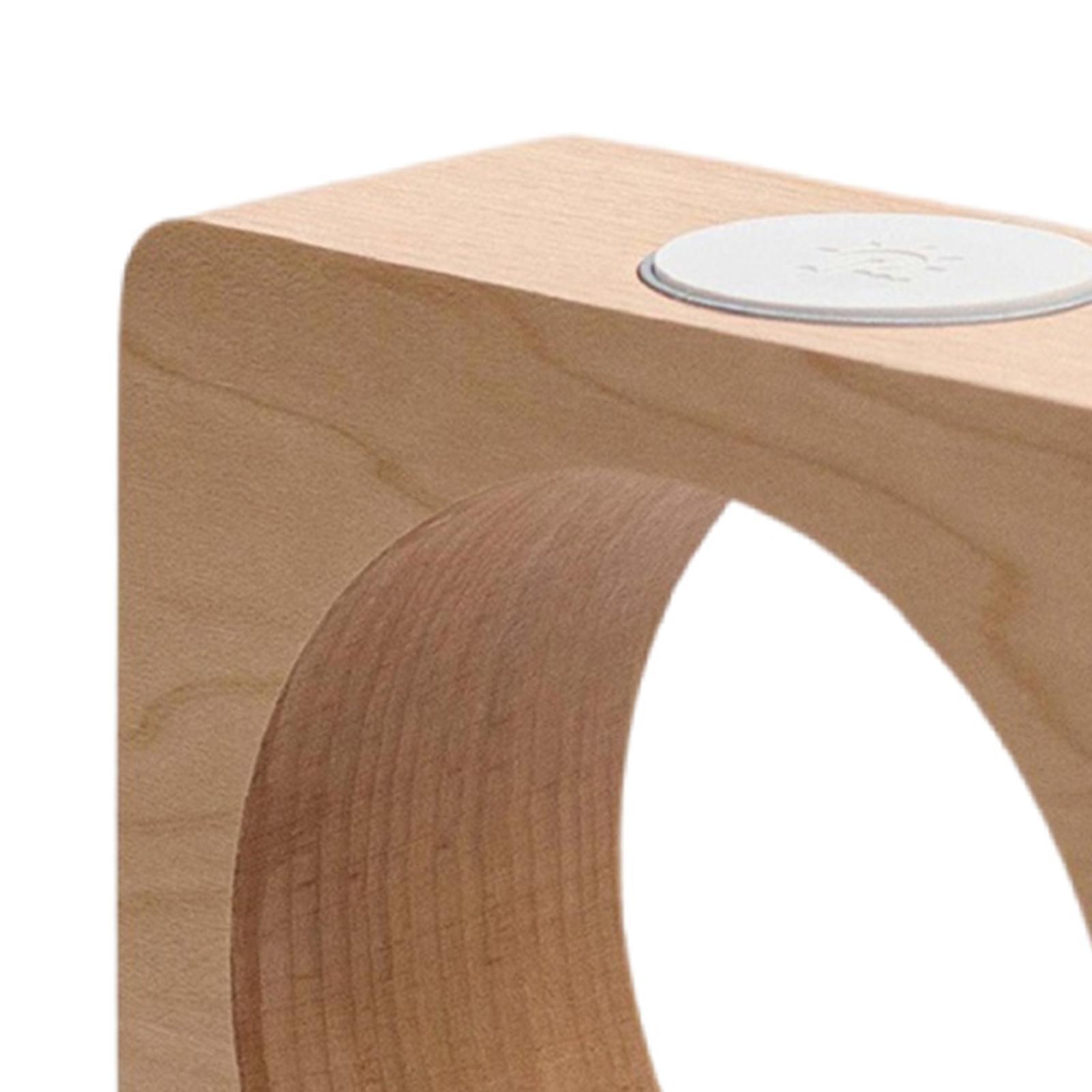 Alarm Clock Wooden LED 3 Alarm Settings for Desktop Children Heavy Sleepers Adults