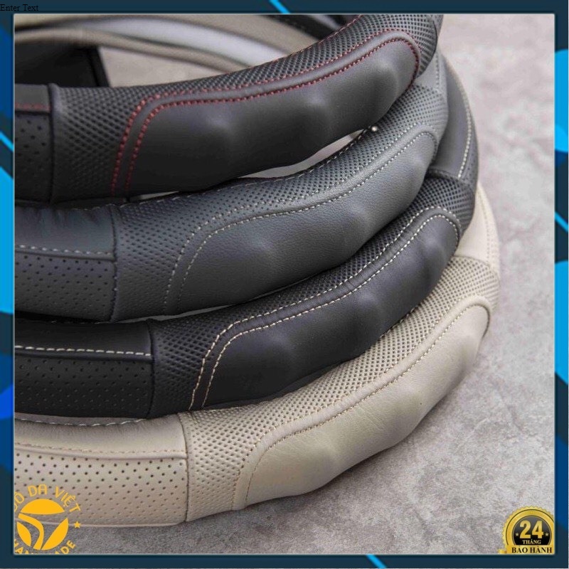 BỌC VÔ LĂNG Ô TÔ BẰNG DA CỪU 100%, DẠNG TRÒN SIZE 38 - CHÍNH HÃNG ĐỒ DA VIỆT bảo hành 3 năm