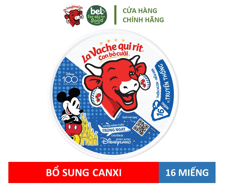 Phô mai Con Bò Cười 16 Miếng 224g – Vị truyền thống